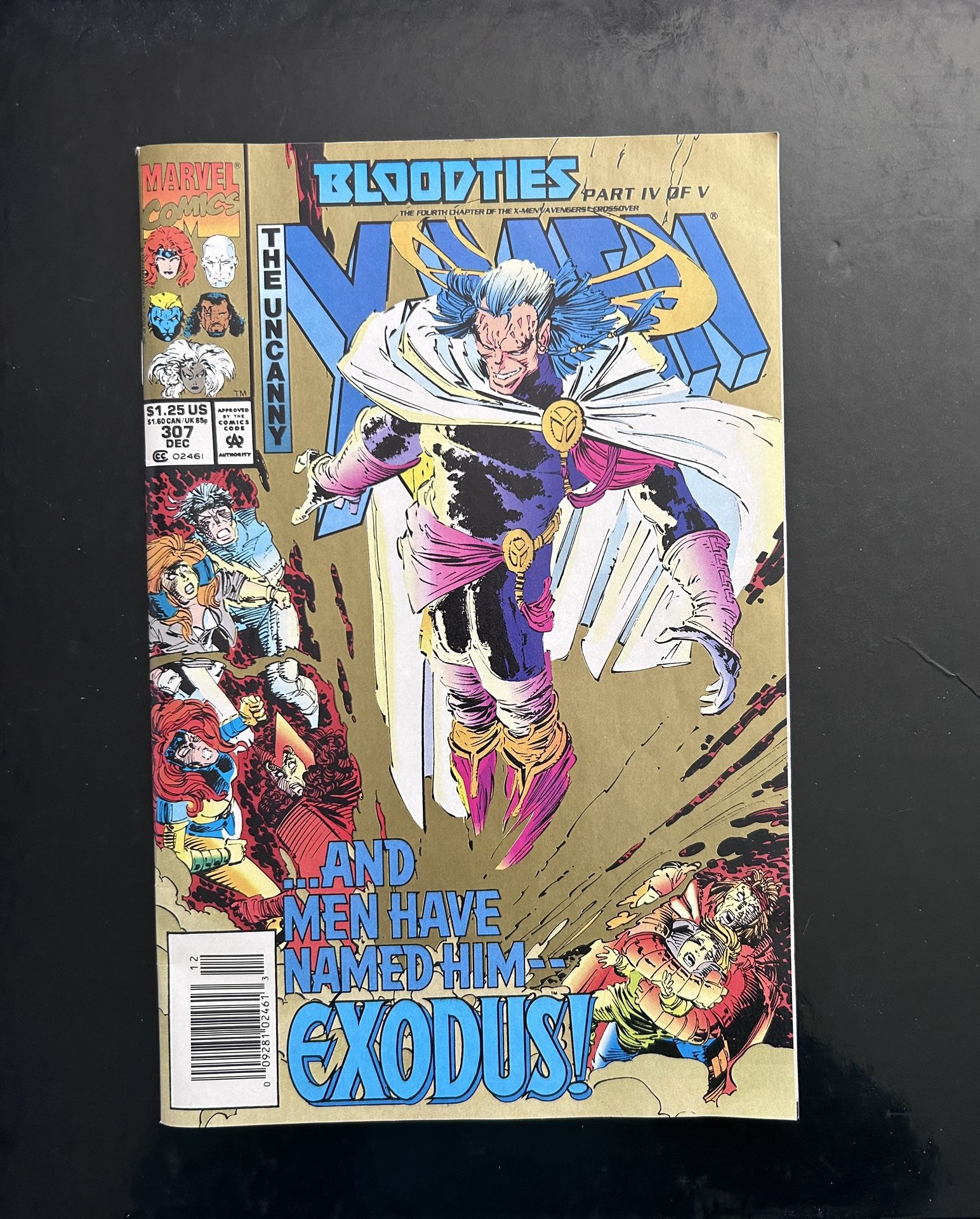 Uncanny X-Men Comic Book 307 Pressman Gold Variant Rare