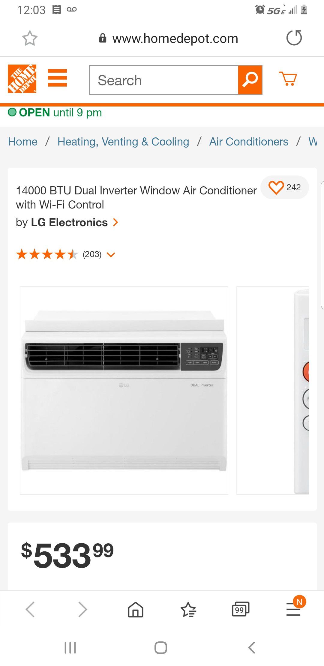 LG Room air conditioner dual inverter