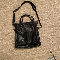 Coach Leather Crossbody Business Portfolio Bag