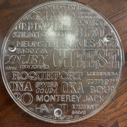 Glass Cheese Plate 