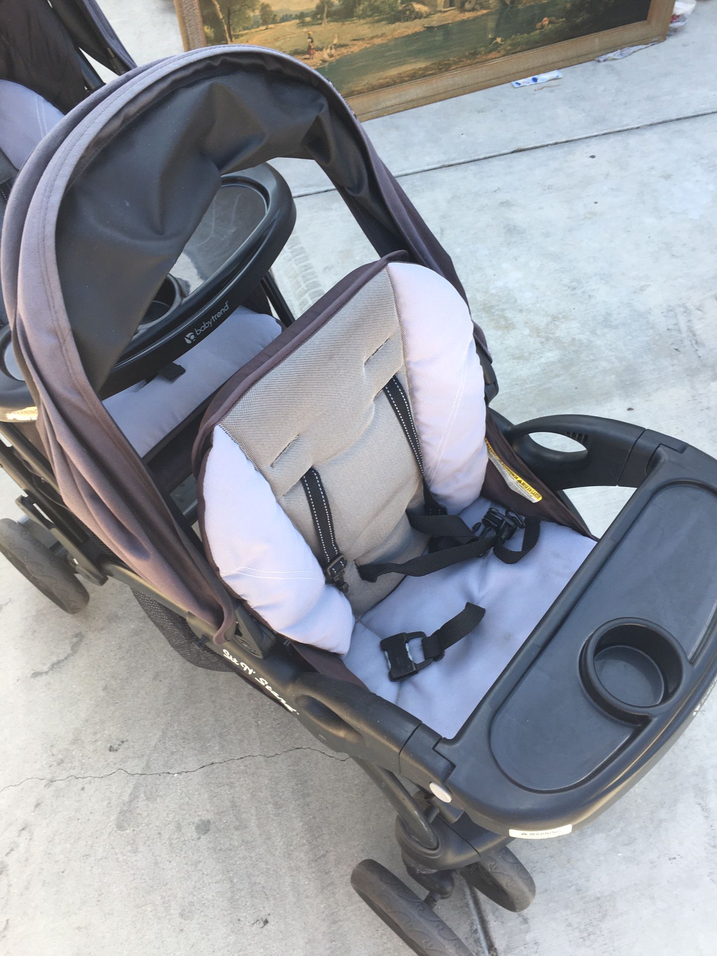 Double baby stroller