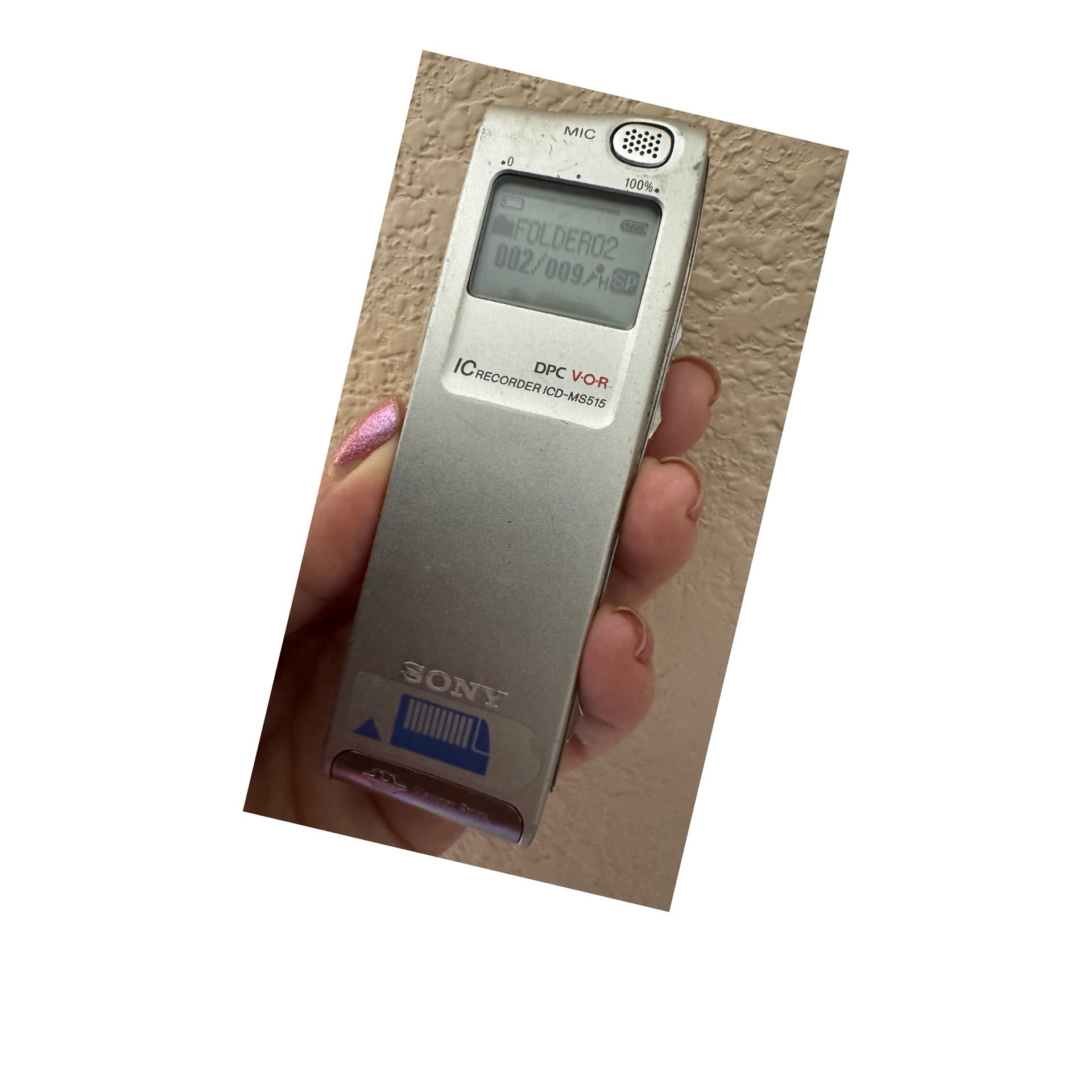 Sony Hand Held Digital Recorder