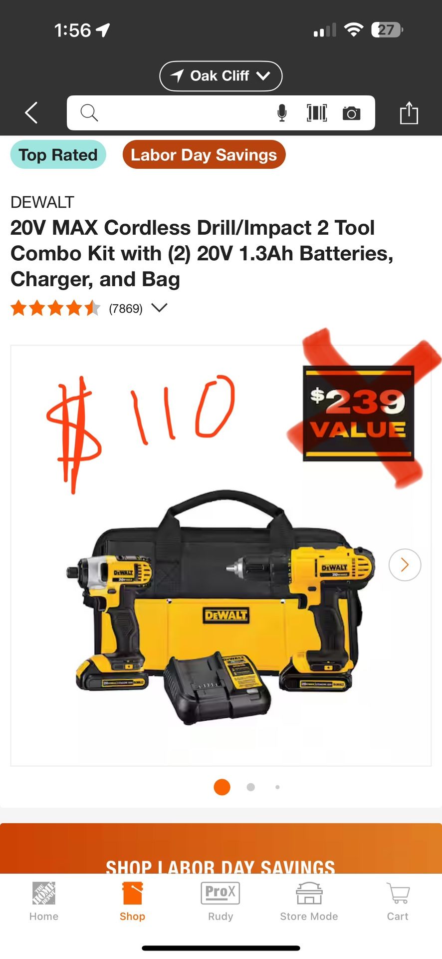 DeWalt Drill Set 20v