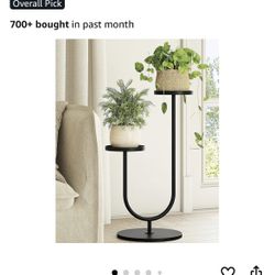 Outdoor Plant Stand Metal Indoor Outdoor 2 Tier Plant Shelf 
