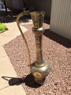 Indian pitcher/vase brass