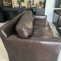Leather Sofa And Chair