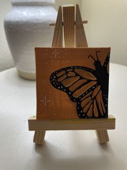 Monarch Acrylic On Mini Canvas