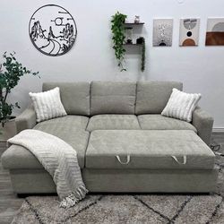 Sectional Couch Pull Out Bed - Free Delivery