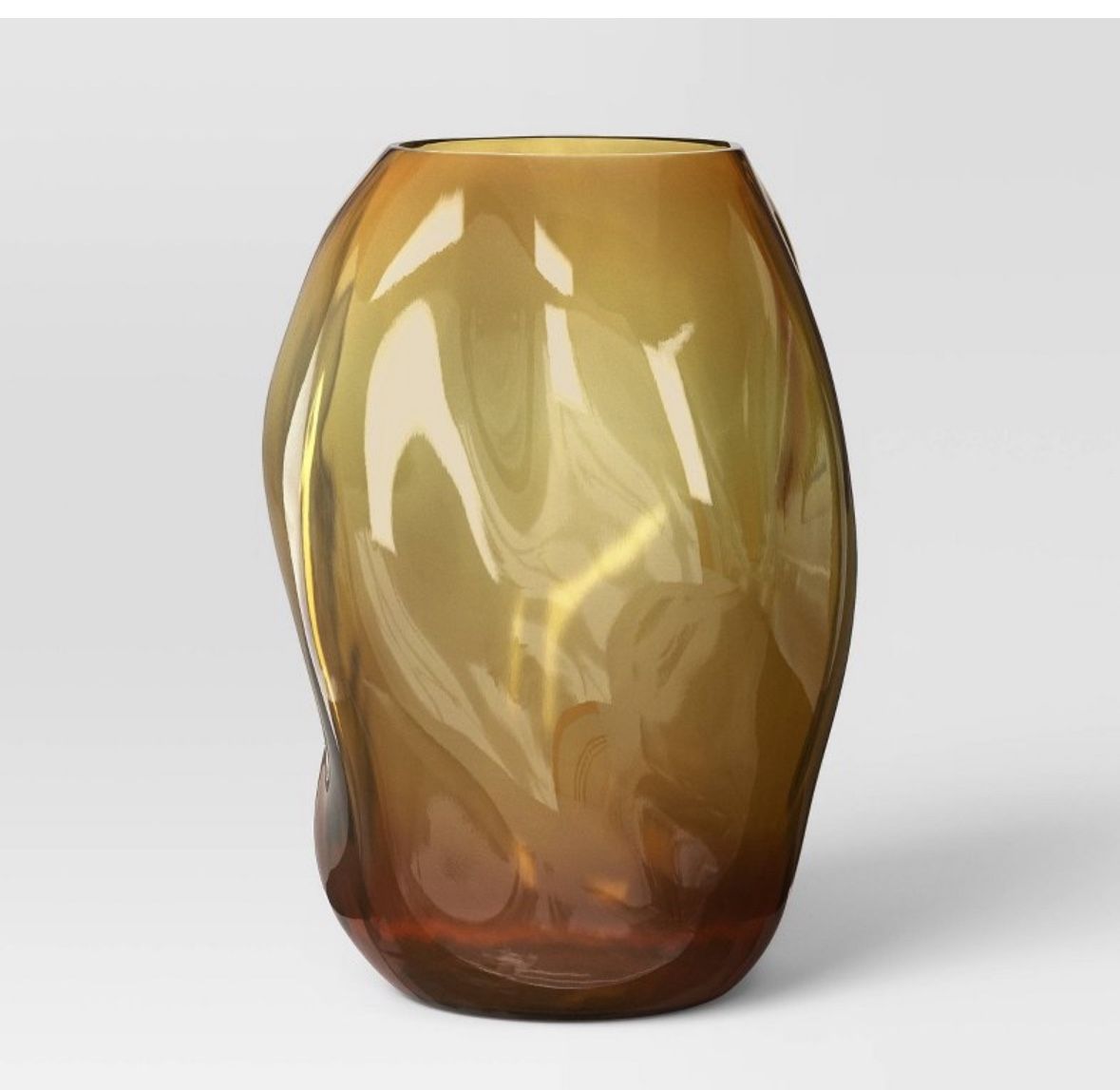 Organic Form Glass Hurricane Decorative Vase from Threshold