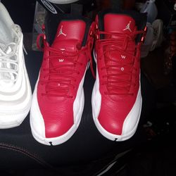 Red N White Jordans 