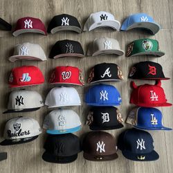 MLB NFL NBA FITTED HATS 7 1/4