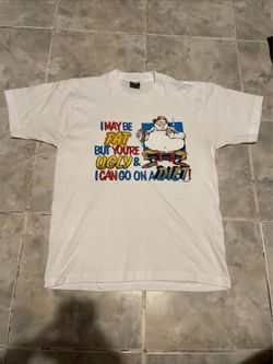 VTG 1989 “I May Be Fat But You’re Ugly” Graphic T-Shirt R.Crumb Wildside SZ L