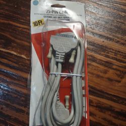 New 25-pin Cable Male & Female Extends Any DB25 Connection 10 Ft