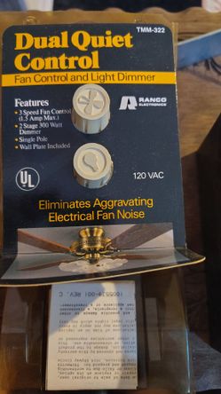 Dual Quiet Control Fan Noise And Light Dimmer