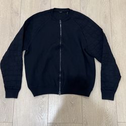 Alexander Wang x H&M Black Scuba Biker Hoody Hoodie Zip Jacket Mens Small