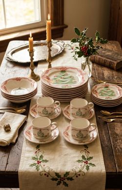 Vintage Sango “Home for Christmas” Dish Set