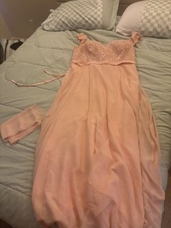Pink Chiffon Embroidery Dress