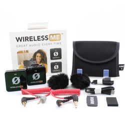 RODE Wireless ME Compact Microphone System: Lavalier Condenser Mic with USB-C & Lightning