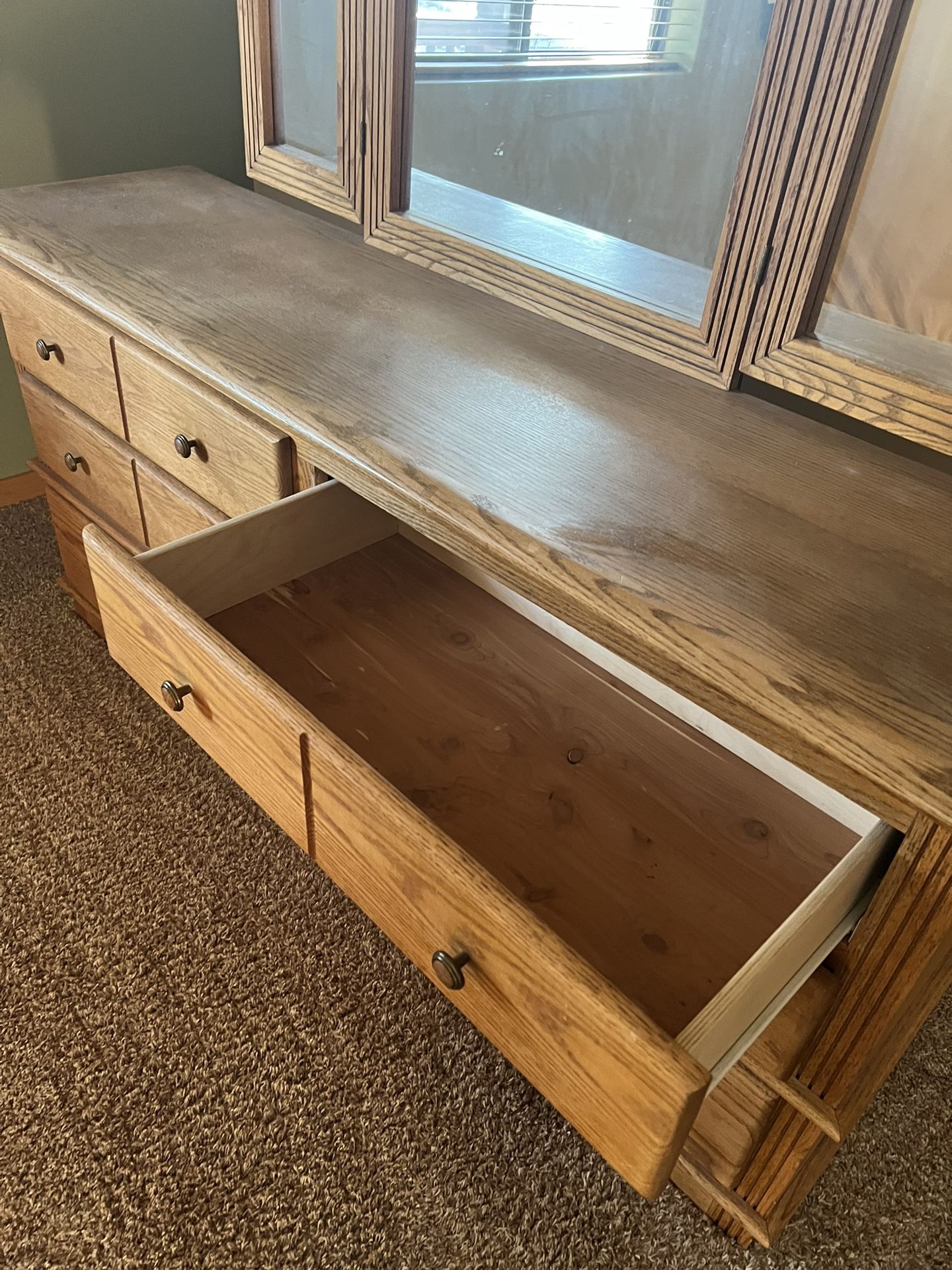 Dresser With Mirror And Side Table