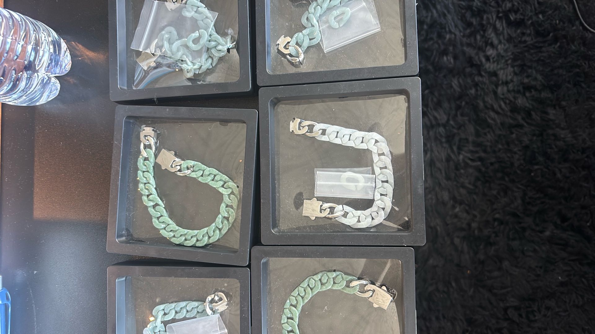 Jade Stone Cuban Link Bracelet