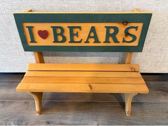 “I Love Bears” Bench