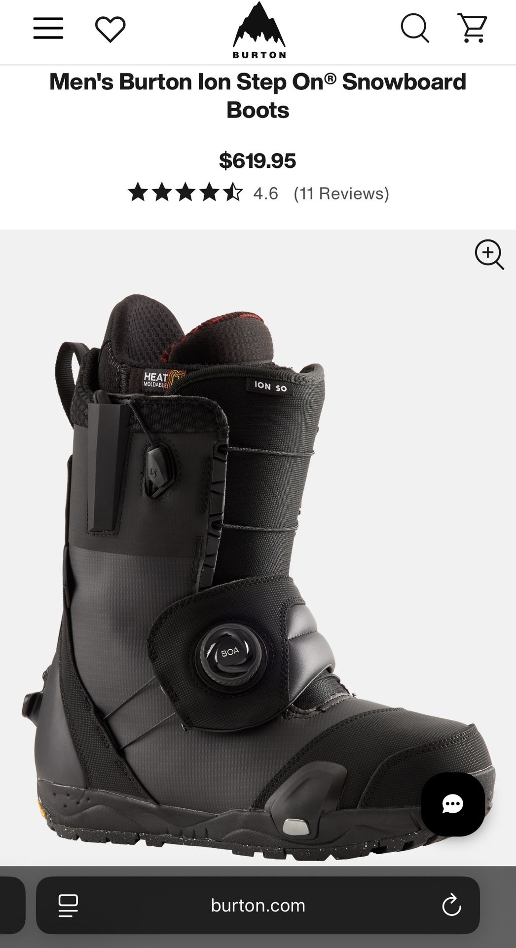 Burton Ion Step On Snowboard Boots Photon Ruler