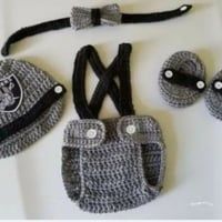 Crochet Baby Boy Las Vegas Raiders Football Inspired Outfit Photo Prop Shipping Available