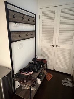 Hall tree / coat rack / shoe storage