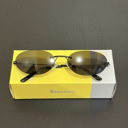 mosanana Y2K Oval Sunglasses for Women and Men Mod. Hacker Black