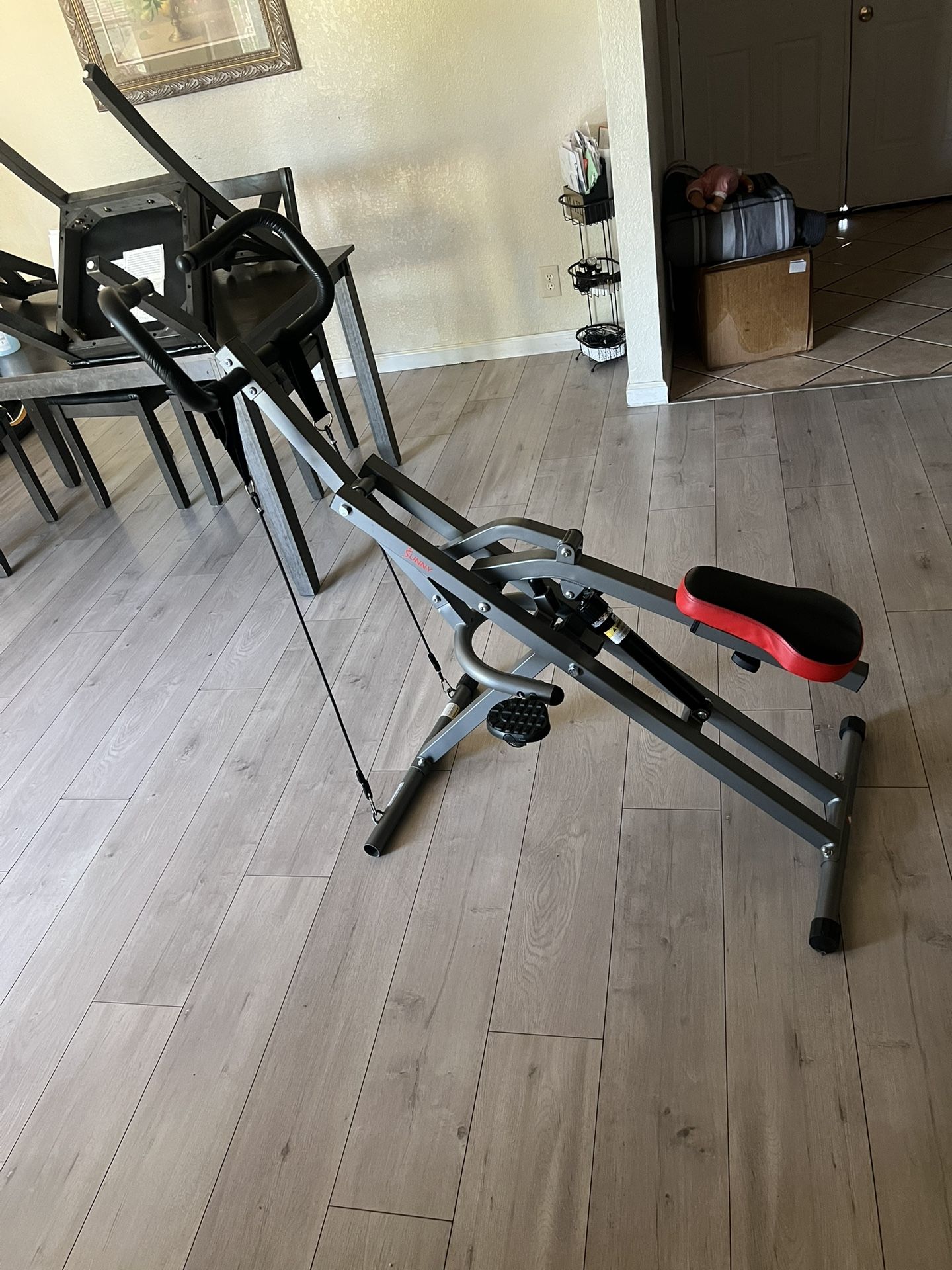 Sunny Health & Fitness Leg Presses Row N Ride Home Exercise Equipment For Arms, Glutes