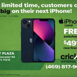 📱 iPhone 13 Deal Alert – Only Free at Cricket!