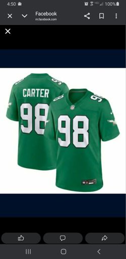 Jalen Carter Kelly Green Alternate Game Jersey LG