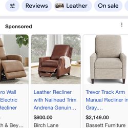 Leather RECLINER- Levenger (high End)