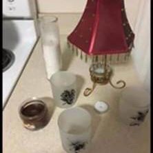 Tealight Candle Holder With Lampshade And Other Votives And Candles