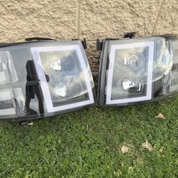 Silverado LED DRL Projector Headlights 
