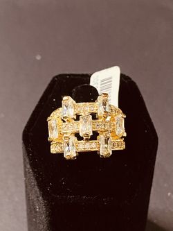 22K Stainless Steel Diamond Ring