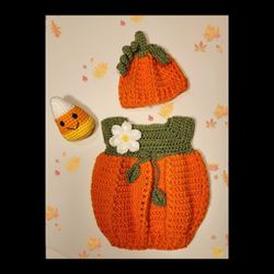 Crochet Baby Pumpkin Set