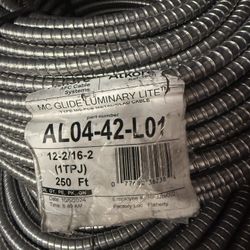 12/2 Power + 12 AWG Ground + 16/2 Control Type MC-VC, Commercial Lighting Cable