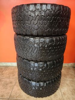 LT 33 12.50R 18 BF GOODRICH K02 ALL TERRAIN LT 3312.5018 USED TIRES (SET) MOUNT BALANCE INCLUDED