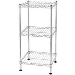 3 Tier Adjustable Wire Shelf, 3 Tier Metal Storage Shelves with NSF Certified, Chrome Wire Rack Shelving Unit, 200Lbs Capacity,=Z2-205