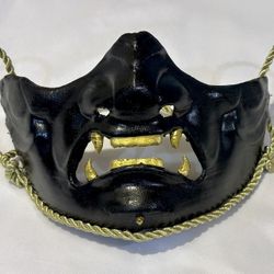 Ghost Of Tsushima Style Mask Black & Gold Ps4 Ps5 Character