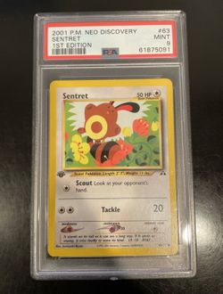 2001 P.M Neo Discovery Sentret 1st Edition #63 PSA 9