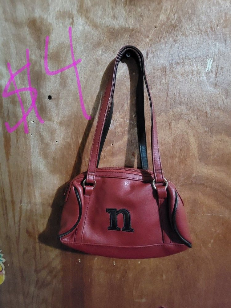 Small Red  Leather Purse