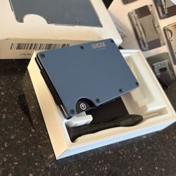 The Ridge Titanium Blue - Matte Cobalt Cash Strap Wallet 