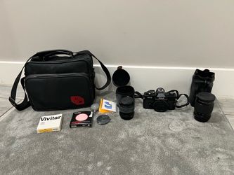 Fuji STX-2 Film Camera Comes with two lens and and bag & accessories in excellent condition made in Japan