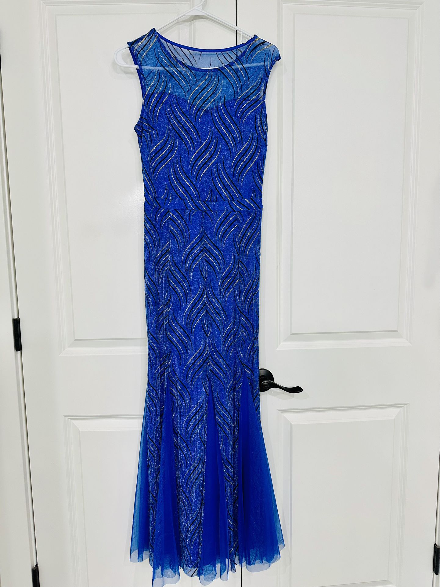 Candalite Long Blue Dress Small Size - New With Tags