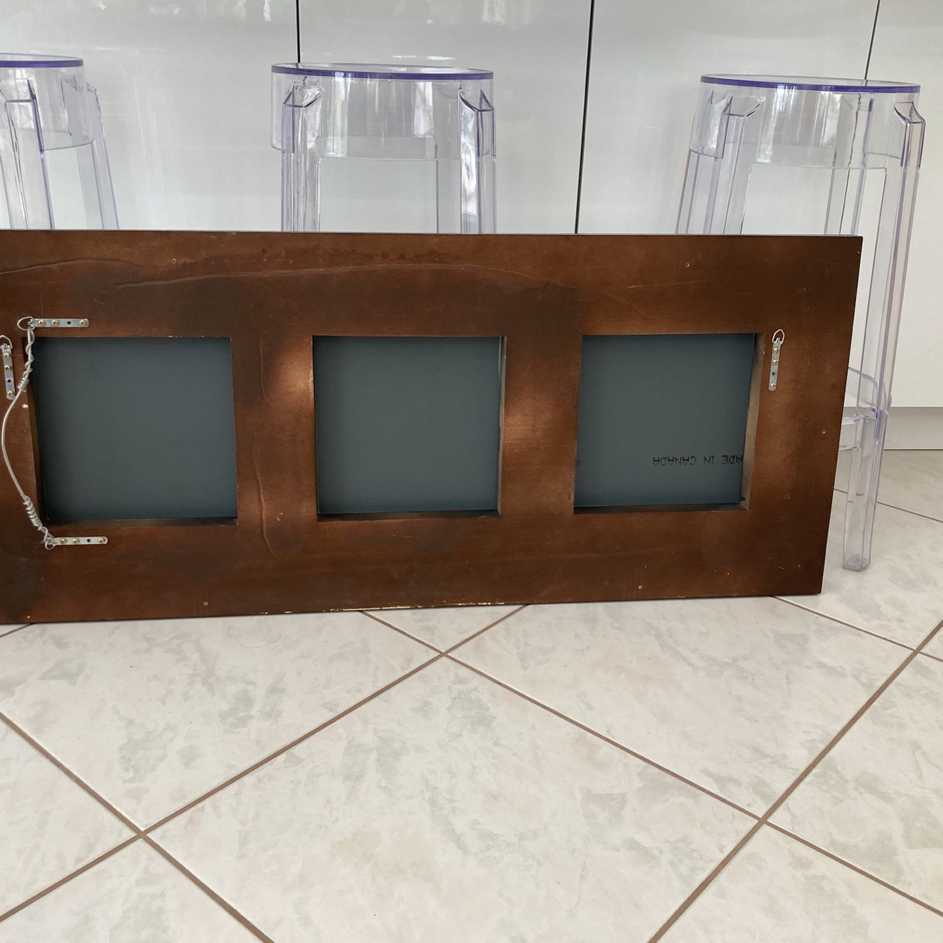 46” Tall Modern Rectangular Mirror From Canada. Triple Mirrors In