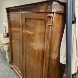 Large Hand Carved Solid Wood Cabinet