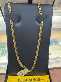 Gold Cuban Link Chain Necklace 22 inch