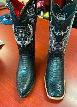 Nuevas botas vaqueras de piel original para hombre